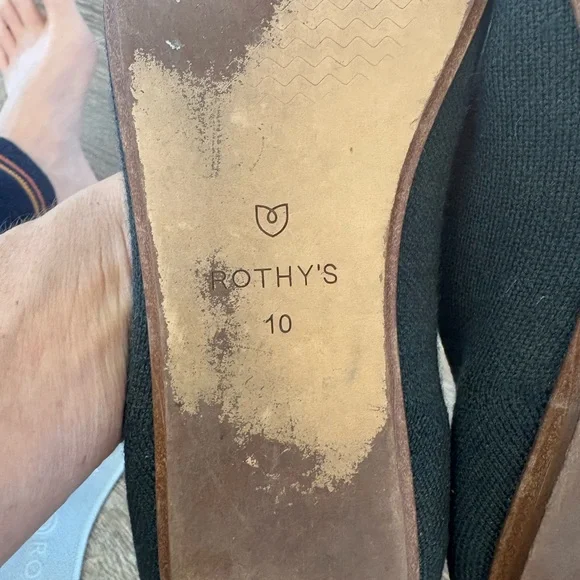 Rothy’s Green Round Toe Flats Sz 10 - Picture 7 of 7
